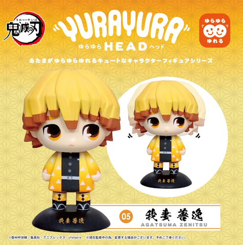 Фігурка Дзеніцу Аґацума (Zenitsu Agatsuma) Yurayura Head Demon Slayer / Вбивця Демонів з рухомою головою 11 см DEMON-SLAYER-ZENITSU-YURAYURA-HEAD-11 фото